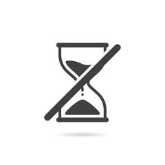 Vector Isolated No Hourglass Icon