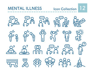 精神疾患関連のアイコンセット