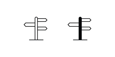 Obraz premium signpost icon with white background vector stock illustration