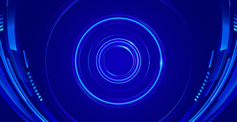vector futuristic blue portal and dynamic background