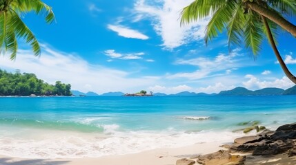 Serene Tropical Beach with Crystal Blue Waters