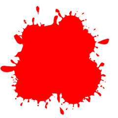 red paint splashes