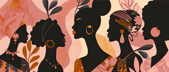 Illustration of a group of women. Diversity and equality concept. International Women's Day concept.