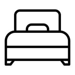 Single Bed icon outline style for download (hotel pack)