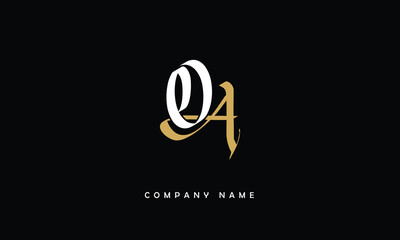 AO, OA, A, O Abstract Letters Logo Monogram