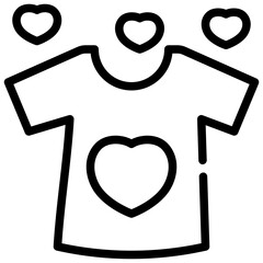 shirt clothes love heart simple line