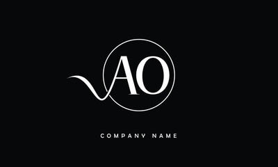 Fototapeta na wymiar AO, OA, A, O Abstract Letters Logo Monogram