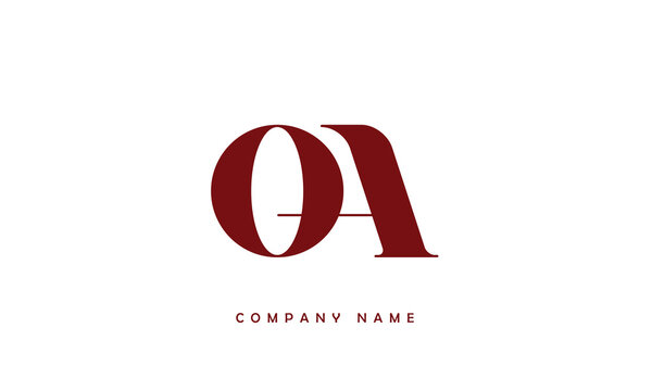 AO, OA, A, O Abstract Letters Logo Monogram