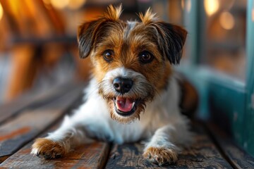 Cute Dog with Cheerful Expression