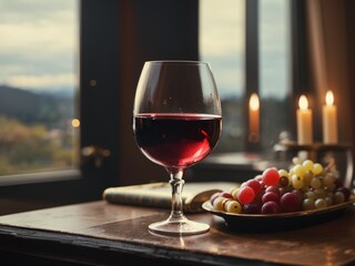 Naklejka premium glass of wine