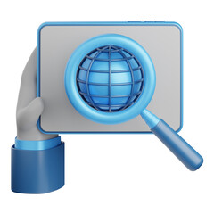 3d rendering mobile browser isolated useful for digital marketing, advertisement, technology, seo, website, internet, optimization, online, network and other