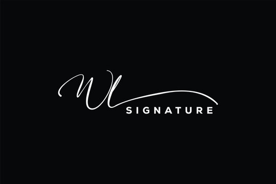 WL initials Handwriting signature logo. WL Hand drawn Calligraphy lettering Vector. WL letter real estate, beauty, photography letter logo design.