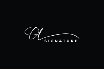 OL initials Handwriting signature logo. OL Hand drawn Calligraphy lettering Vector. OL letter real estate, beauty, photography letter logo design.