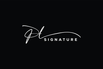 PL initials Handwriting signature logo. PL Hand drawn Calligraphy lettering Vector. PL letter real estate, beauty, photography letter logo design.