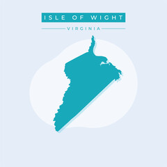 Vector illustration vector of Isle of Wight map Virginia