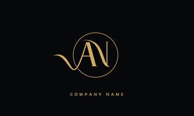 AN, NA, A, N Abstract Letters Logo Monogram