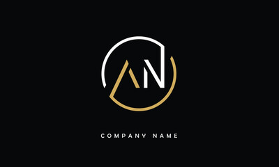 AN, NA, A, N Abstract Letters Logo Monogram