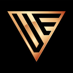 monogram ve logo, triangle shape design