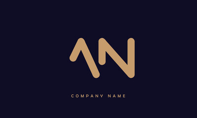 AN, NA, A, N Abstract Letters Logo Monogram