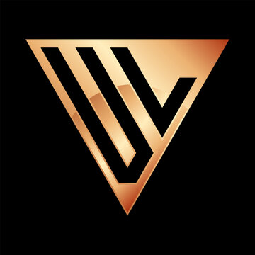 monogram vl logo, triangle shape design