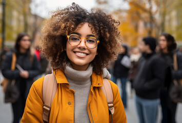 Portrait Of Female University Student Outdoors On Campus. - Powered by Adobe