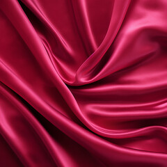 Fototapeta premium Smooth elegant magenta pink silk or satin luxury cloth texture can use as abstract background. Luxurious background design