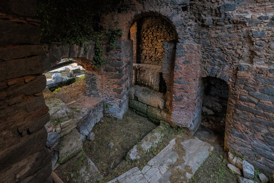 Catania, Sizilien, Italien, 28.10.2023, Teatro Antico greco-romano di Catania, roemisches Theater > english> Catania, Sicily, Italy, October 28th, 2023, Roman Theater