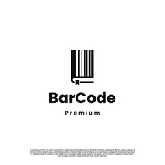 Book barcode logo design modern concept