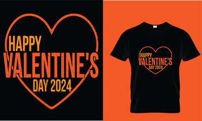  Happy Valentine's Day 2024 T-shirt Design