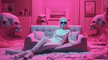 Obraz premium do the creepy vaporwave crawl