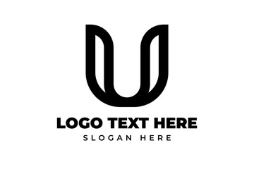 initial letter U logo for company design, Global Community Logo Icon Elements Template, Community human Logo template vector. connection Community logo