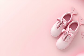 pink baby shoes made by midjourney