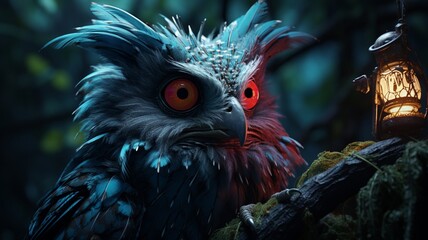 Wild animals with fantasy nature background AI generated picture
