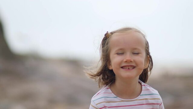 adorable preschooler girl missing lower front tooth