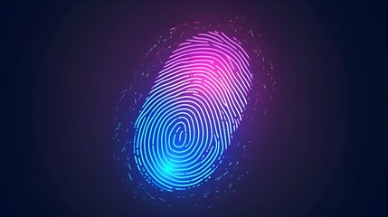 Fingerprint scan. Biometric identity concept.