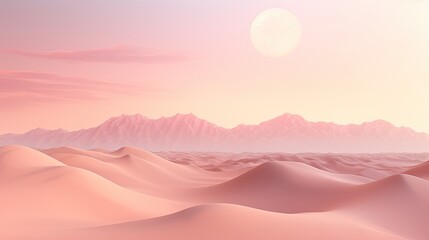 Giant light pink orange desert magnificent landscape - obrazy, fototapety, plakaty