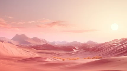 Foto op Canvas Giant light pink orange desert magnificent landscape © paisorn