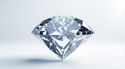 diamond on white background 3d illustration