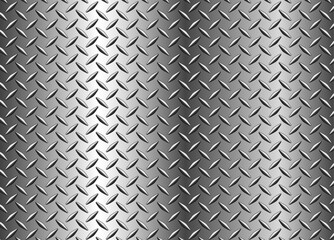 Silver metal background with diamond plate texture pattern, shiny chrome texture. - obrazy, fototapety, plakaty