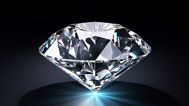 luxury diamond on black background high resolution 3d image