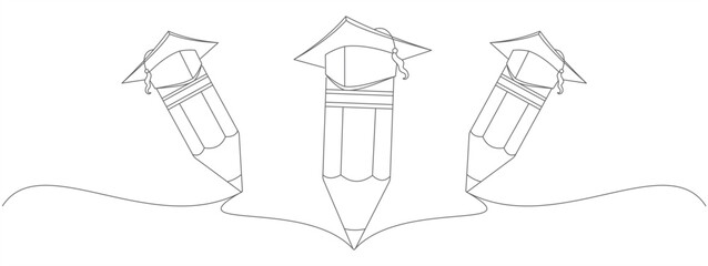 pencil and graduation cap vector design eps 1