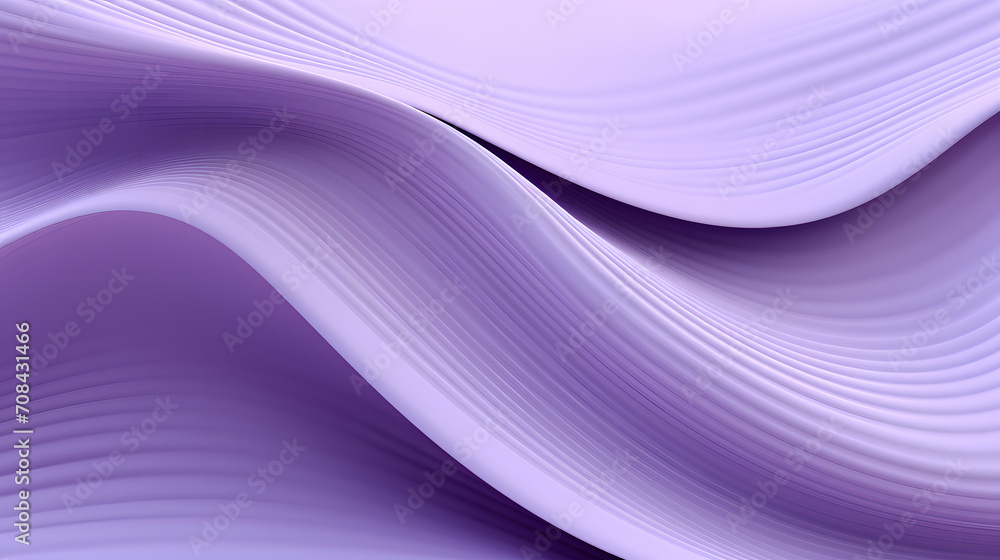 Sticker A seamless abstract soft purple texture background featuring elegant swirling curves in a wave pattern, set against a bright purple material background.