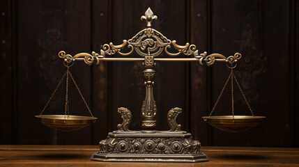 Antique scales of justice - obrazy, fototapety, plakaty