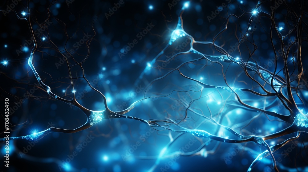 Aufkleber mesmerizing abstract background with intricate interconnected neuron cells in vibrant colors