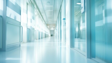 Abstract blur beautiful luxury hospital interior for backgrounds Rays of light