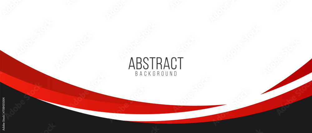 Canvas Prints abstract black red curve banner background. vector illustration