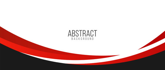 abstract black red curve banner background. vector illustration