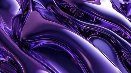 3d render purple pink liquid mercury metallic ai generated