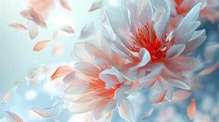 Fototapeta na wymiar 3d render beautiful flower background wallpaper banner ai generated