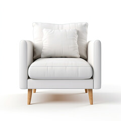White Chair With Pillow on Top
